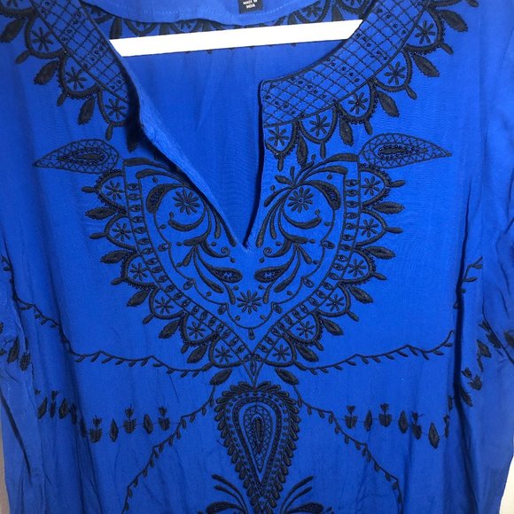 Lucky Brand XL Blue embellished dress - Picture 4 of 6